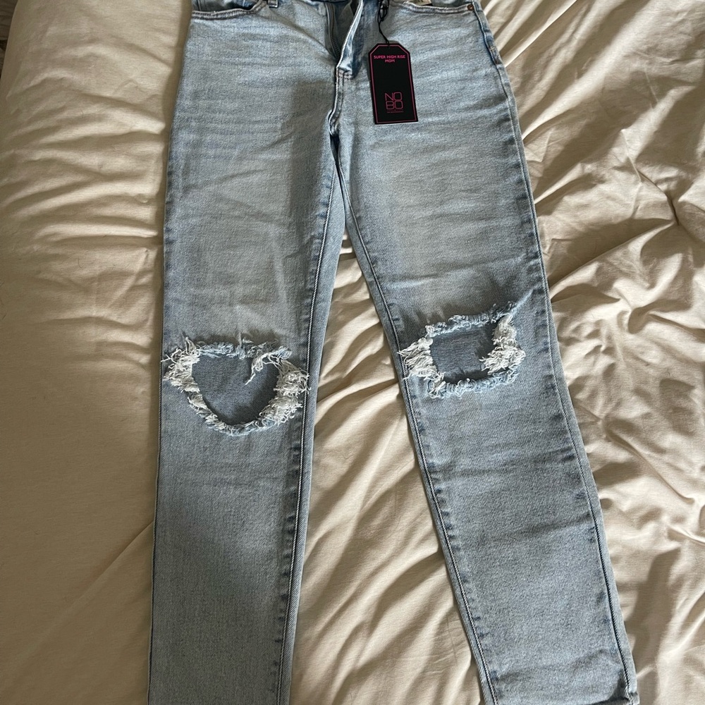 Light Blue Distressed Jeans